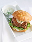 Salmon Slider with Dill Sauce
