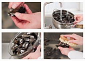 Cleaning mussels