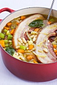 Vegetable stew with bacon