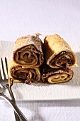 Crepes with chocolate filling