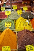 Various spices on a Turkish market