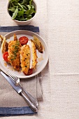 Chicken breast fillet with a potato crust