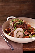 Turkey roulade with figs