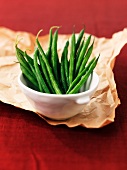 A bowl of green beans