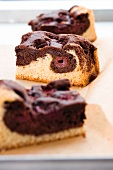 Marble cake with cherries