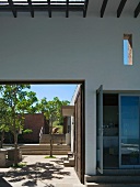 View into courtyard on different levels