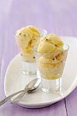 Passion fruit sorbet