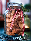 Cardamom biscuits in a jar as a gift