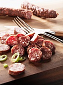 Kaminwurzen (Tyrolean hard sausage)