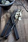 Chop sticks with plum blossom