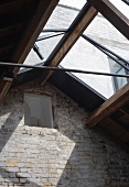 Dachkonstruktion aus Holz & Glas