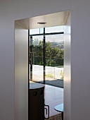 View through doorway of room with terrace window