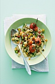 Macaroni with vegetables (from above)