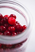 A jar of cranberries