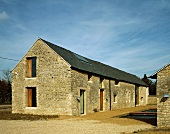 Renovated, old farmhouse with stone facade