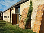 Renovated farmhouse with stone facade