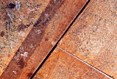 Old wooden surface with graffiti