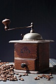 An old mechanical coffee mill