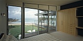 Modern bedroom with sea view