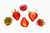 Strawberries, whole and halved
