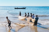 Burmans fishing for mini prawns