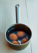 Eggs in a saucepan