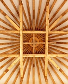Star-shaped wooden structure