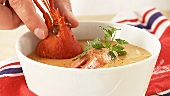Cream of lobster soup