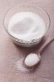 Granulated sugar in a dish