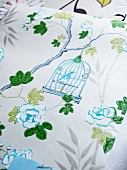 Elegant wallpaper with birdcage motif