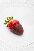 A chocolate-dipped strawberry