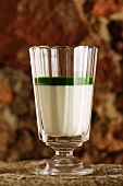 Green and white parsley mousse