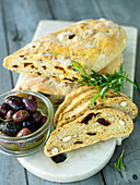 Olive bread with nuts