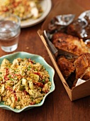 Couscous with chicken and artichokes