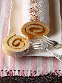 Jelly roll with apricot marmalade
