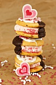 Stacked whoopie pies for Valentine's Day