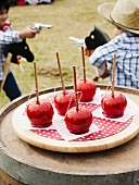 Dipped apples at a Cowboy and Indian children's party