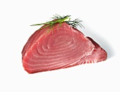 Tuna Steak on a White Background