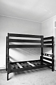 DIY instructions - how to turn an old, black bunk bed into a fun child's 'sleep house'