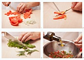 Making tomato salsa