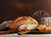 Cut mixed-wheat loaf