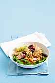 Rice with tuna fish, olives and rocket (Spain)