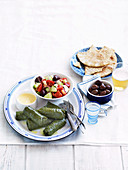 Various appetizers from Greece