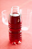 Hibiscus juice in a bottle