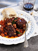 Oxtail braised in red wine