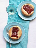 Two Individual Gluten Free Plum and Almond Tarts