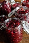 Preserved red beets