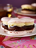 Macaroons with chocolate cream