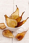 Baked pear slices