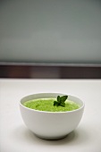 Cream of pea soup with mint